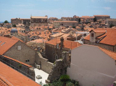 Hırvatistan 'ın Dubrovnik Eski Kasabası Manzarası