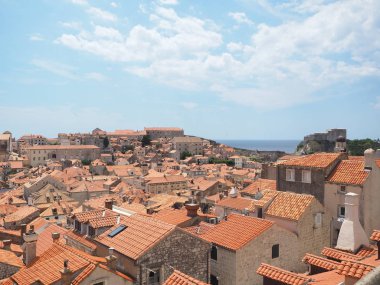 Hırvatistan 'ın Dubrovnik Eski Kasabası Manzarası