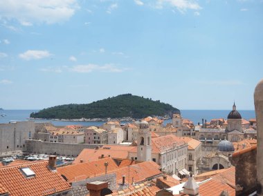 Hırvatistan 'ın Dubrovnik Eski Kasabası Manzarası