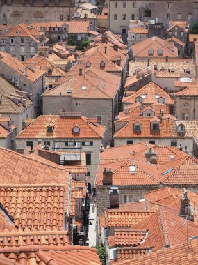 Hırvatistan 'ın Dubrovnik Eski Kasabası Manzarası