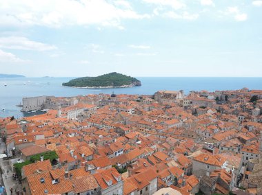 Hırvatistan 'ın Dubrovnik Eski Kasabası Manzarası
