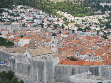 Hırvatistan 'ın Dubrovnik Eski Kasabası Manzarası
