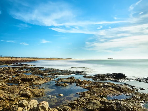 Вид Бірюзове Море Концепція Літніх Канікул — стокове фото