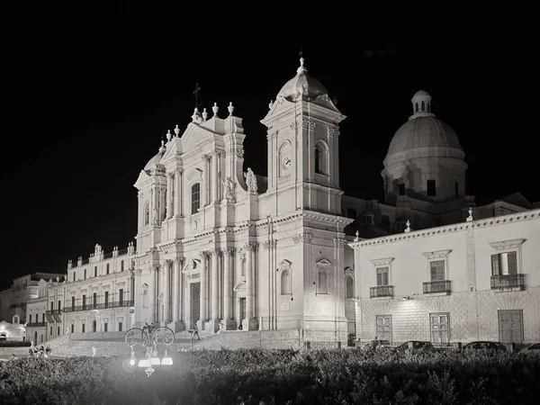 Veduta Del Principale Edificio Religioso Stile Barocco Noto — Foto Stock