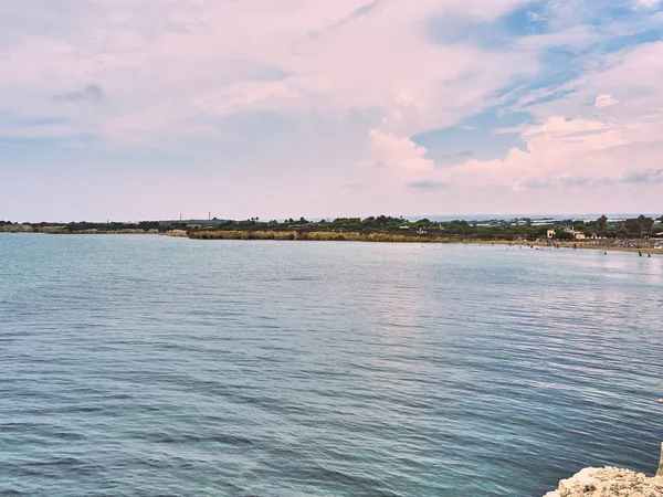 Vista Panorámica Desde Porto Ulisse Bahía Día Verano — Foto de Stock