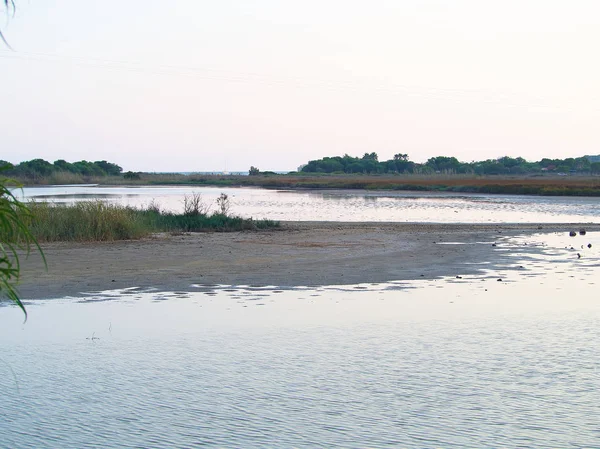 Tiro Granelli Parque Reserva Natural Pôr Sol Verão Sicília Itália — Fotografia de Stock