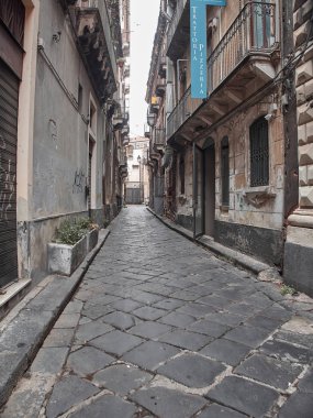 Catania, İtalya - 22 Ağustos 2018: Bir yaz gününde Catania'nın fotoğrafı. Catania, Sicilya