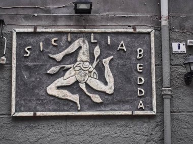 Catania, İtalya - 22 Ağustos 2018: Sicilya argosuyla 