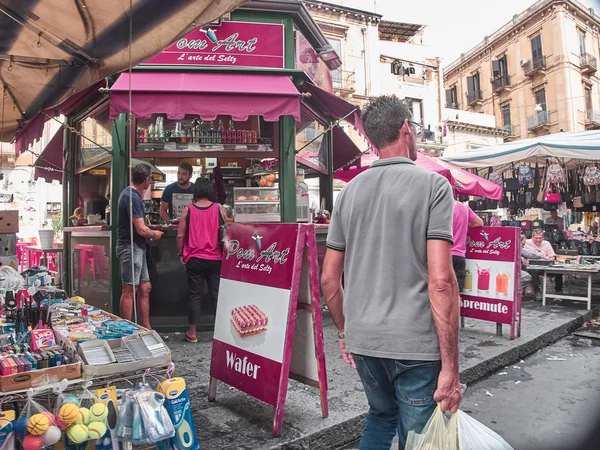 Catane Italie Août 2018 Tournage Traditionnel Fera Luni Marché Routier — Photo