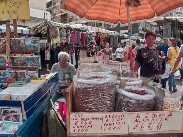 Catane Italie Août 2018 Tournage Traditionnel Fera Luni Marché Routier — Photo