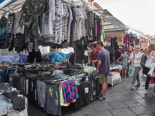 Catane Italie Août 2018 Tournage Traditionnel Fera Luni Marché Routier — Photo