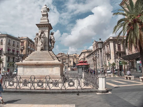 Catania Italia Agosto 2018 Girato Piazza Stesicoro Una Giornata Estiva — Foto Stock