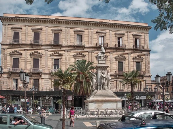 Catania Italië Augustus 2018 Shot Van Het Stesicoro Plein Een — Stockfoto
