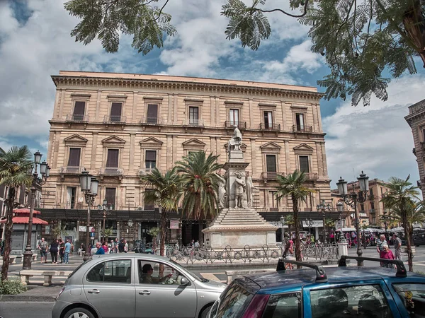 Catania Italië Augustus 2018 Shot Van Het Stesicoro Plein Een — Stockfoto