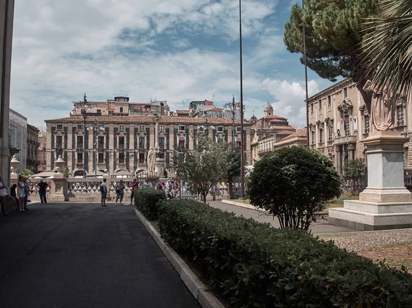 Catania Italië Augustus 2018 Shot Van Liotru Olifant Het Siciliaanse — Stockfoto