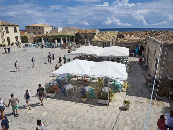 Fotos Panorâmicas Marzamemi Durante Dia Verão — Fotografia de Stock