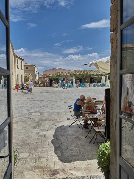 Fotos Panorâmicas Marzamemi Durante Dia Verão — Fotografia de Stock