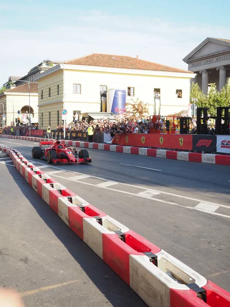 Milan Italy August 2018 Exhibition Formula Day Milan City Center — Stock Photo, Image