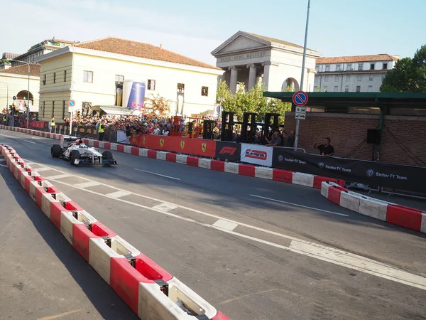 Milaan Italië Augustus 2018 Auto Van Ericsson Tentoonstelling Formule Dag — Stockfoto