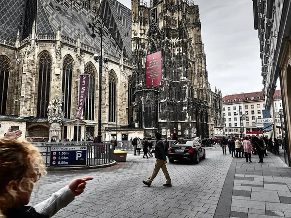 Vista da Catedral de Santo Estêvão em Viena — Fotografia de Stock