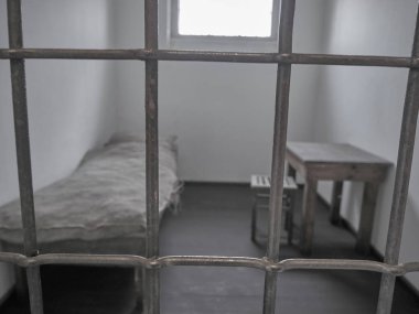 Sachsenhausen Toplama kampında bir hapishane görünümü