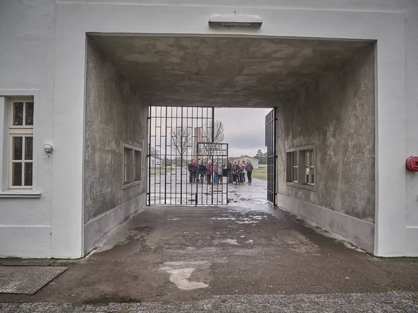 Wejście do obozu koncentracyjnego Sachsenhausen — Zdjęcie stockowe