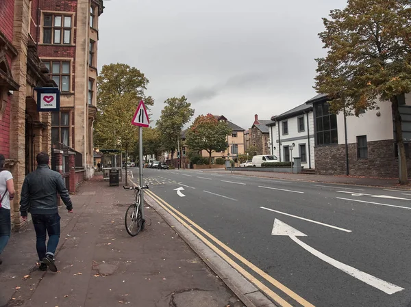 Cardiff Reino Unido Septiembre 2018 Vista Las Calles Cardiff — Foto de Stock