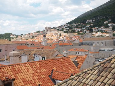 Hırvatistan 'ın Dubrovnik Eski Kasabası Manzarası