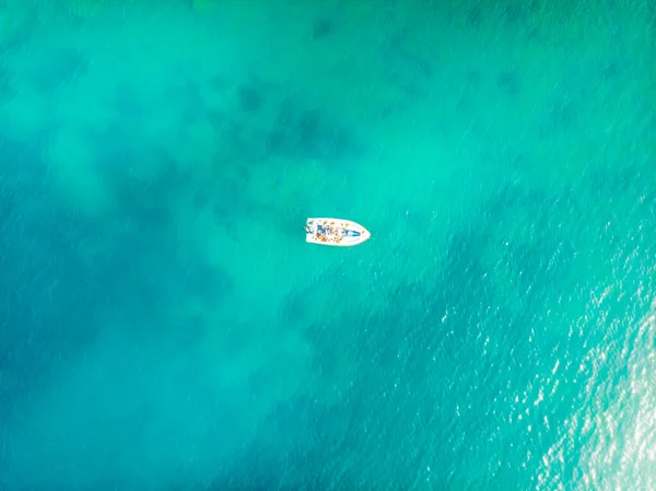 Capo Passero Adası Yakınlarında Tekne Satışı Yaparken Çekilmiş Talya Nın — Stok fotoğraf