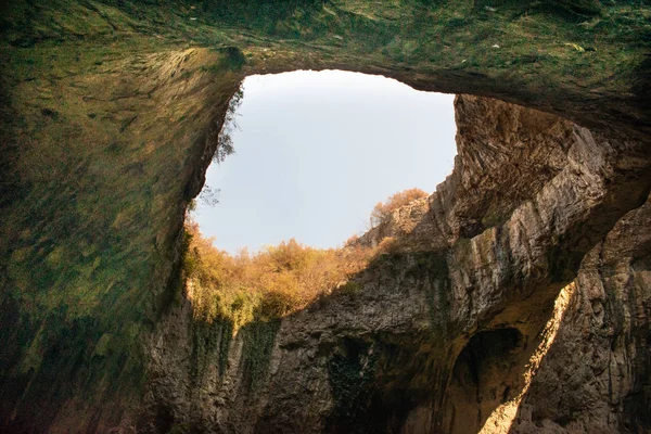 Vedere Interiorul Peșterii Devetashka Lângă Satul Devetaki Râul Osam Din — Fotografie, imagine de stoc