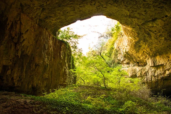 Вид Внутри Пещеры Деветашка Возле Деревни Деветаки Реки Ловече Болгария Стоковое Фото