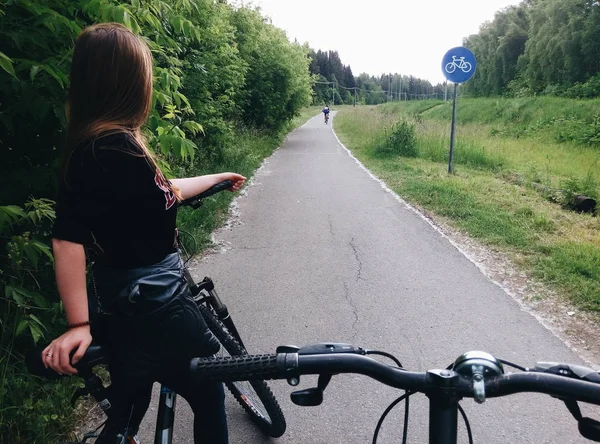 Balade Vélo Avec Ami — Photo