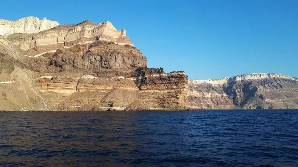 Красивый Морской Пейзаж Вулкана Санторини Греция — стоковое фото