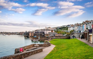 View of Falmouth and Carricks Road, in Cornwall, England. April 2014. clipart