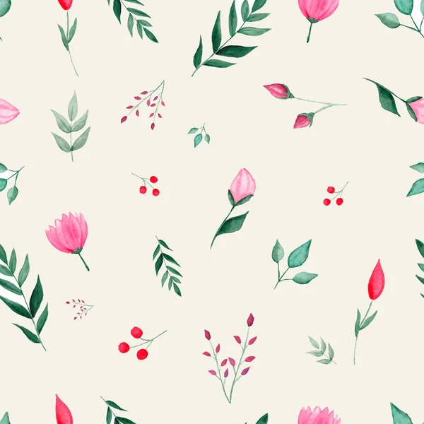 Seamless pattern green watercolor — Stock Photo, Image