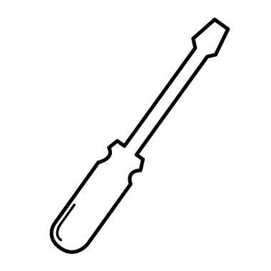 Tornavida basit simgesi beyaz arka plan üzerinde izole. Grafik ve tasarım için simge trendy ve modern sembol. Logo, web, uygulama, Ui için vektör çizimi.