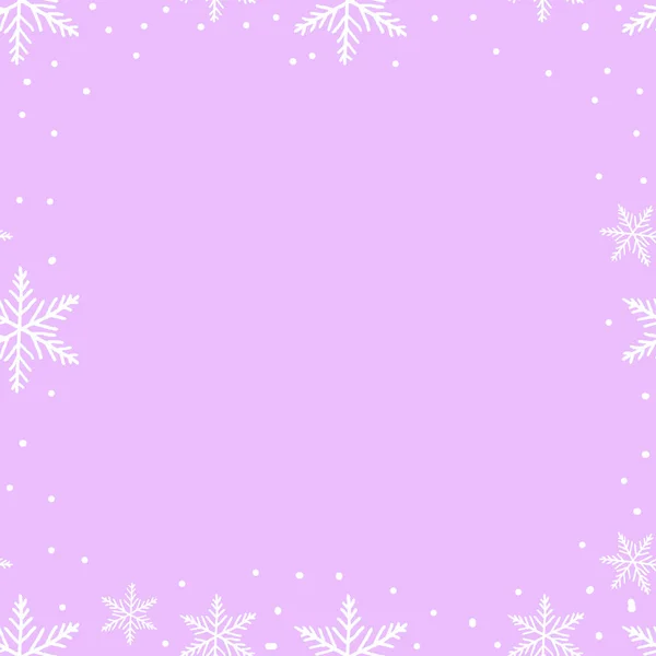 Snowflake simple seamless pattern frame.