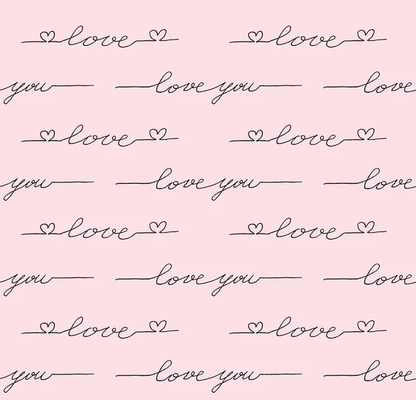 Seamless pattern Love you background valentine day design