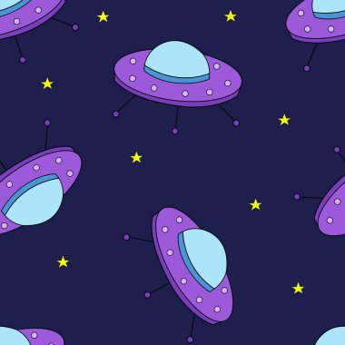 Menekşe rengi uçan dairenin vektörsüz deseni. Işınlama simgesi elemanı. Kaliteli grafik tasarımı. Web siteleri, web tasarımı, mobil uygulama için imza ve sembol koleksiyonu simgesi.