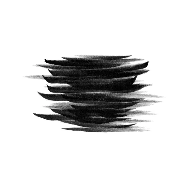 Μαύρο ακουαρέλα αφηρημένο φόντο. Όμορφη απλωμένη μπογιά σε λευκό χαρτί υδατογραφίας. Ζωγραφική χεριών. Εικόνα για desktop, design ή ευχετήρια κάρτα. — Φωτογραφία Αρχείου