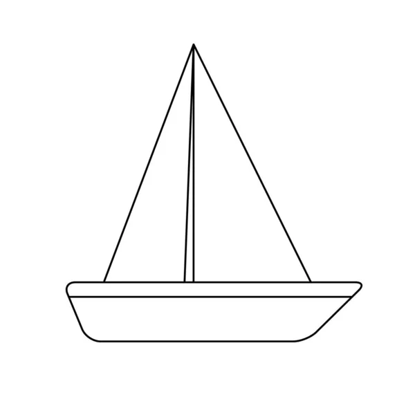 Sailboat icon template color editable. Sailboat symbol vector sign isolated on white background illustration for graphic and web design. — Stock Vector
