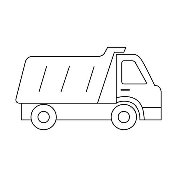 Шаблон иконки грузовика можно редактировать. Векторный знак грузовика изолирован на белом фоне для графического и веб-дизайна . — стоковый вектор