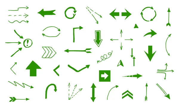 Hand drawn arrow set. Vector illustration graphic. — Stock Vector