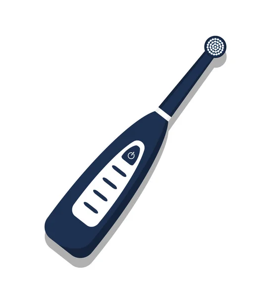 Electric toothbrush icon isolated on white background. Element for cleaning teeth. Dentistry equipment illustration. Vector tooth care tool in flat style. — Stock Vector