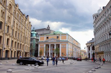 6 Temmuz 2018, Moskova, Rusya, görünümü Stock Exchange Meydanı ve kuru Çeşme