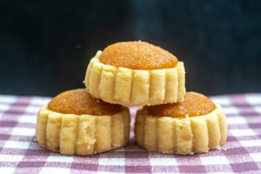 Mini Ananas Tart - Malezya Bayram Pastası Tatlısı. Yakın çekim ve