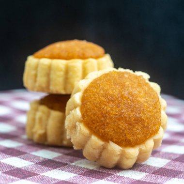 Mini Ananas Tart - Malezya Bayram Pastası Tatlısı. Yakın çekim ve