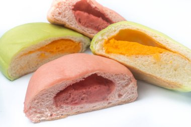 Japon Snack - Beyaz arka plan renkli kavun Pan