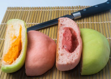 Japon Snack - Rattan mat renkli kavun Pan