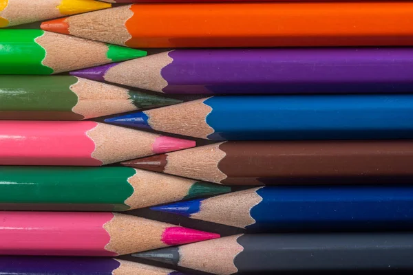 Unidad y diversidad. Bodegón Conceptual - Lápices de colores en —  Fotos de Stock
